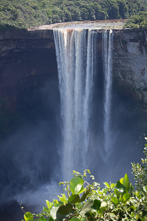Kaieteur Falls, Guyana, Five times the size of Niagara Falls. One of the world largest and most powerful single-drop waterfalls.
